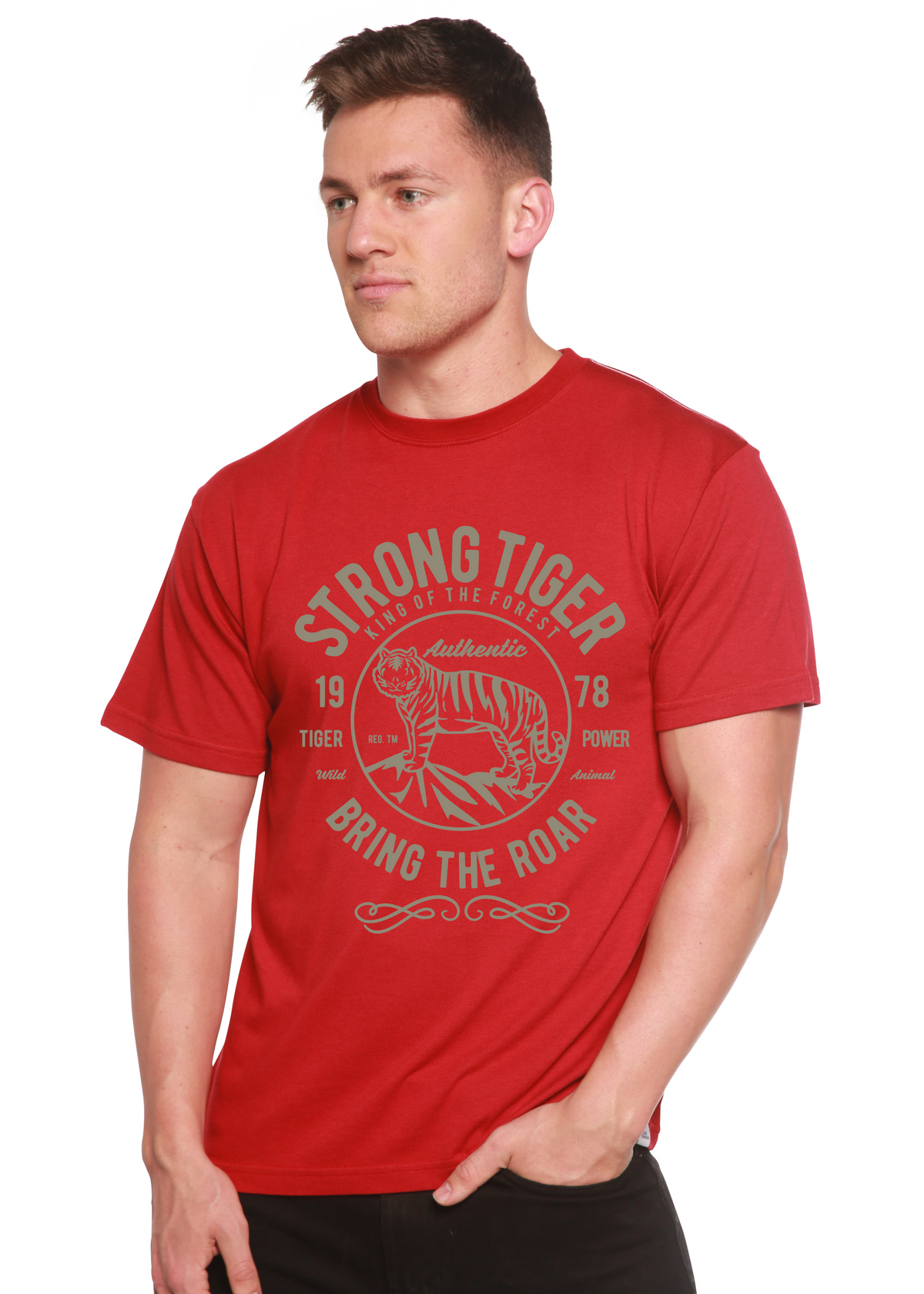 Strong Tiger Spun Bamboo® Men's Bamboo Viscose/Organic Cotton Short Sleeve Graphic T-Shirt