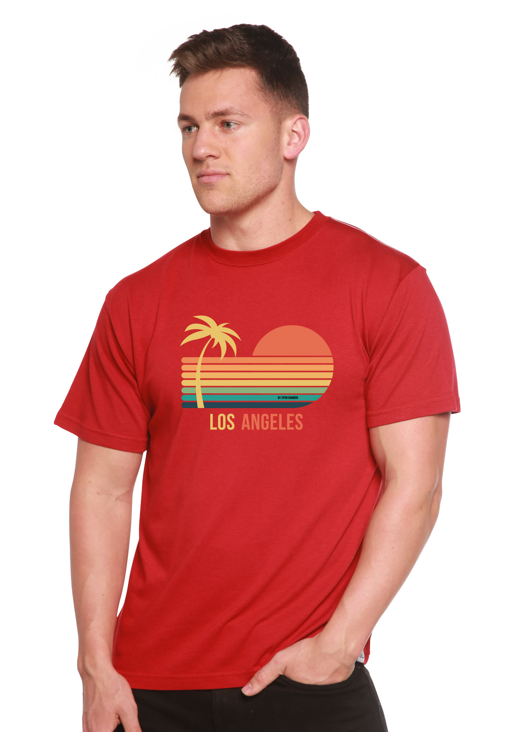 Los Angeles Unisex Bamboo Viscose/Organic Cotton Short Sleeve Graphic T-Shirt