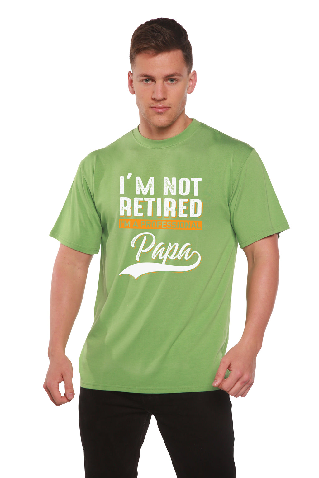 I'm not Retired Men's Bamboo Viscose/Organic Cotton Short Sleeve Graphic T-Shirt