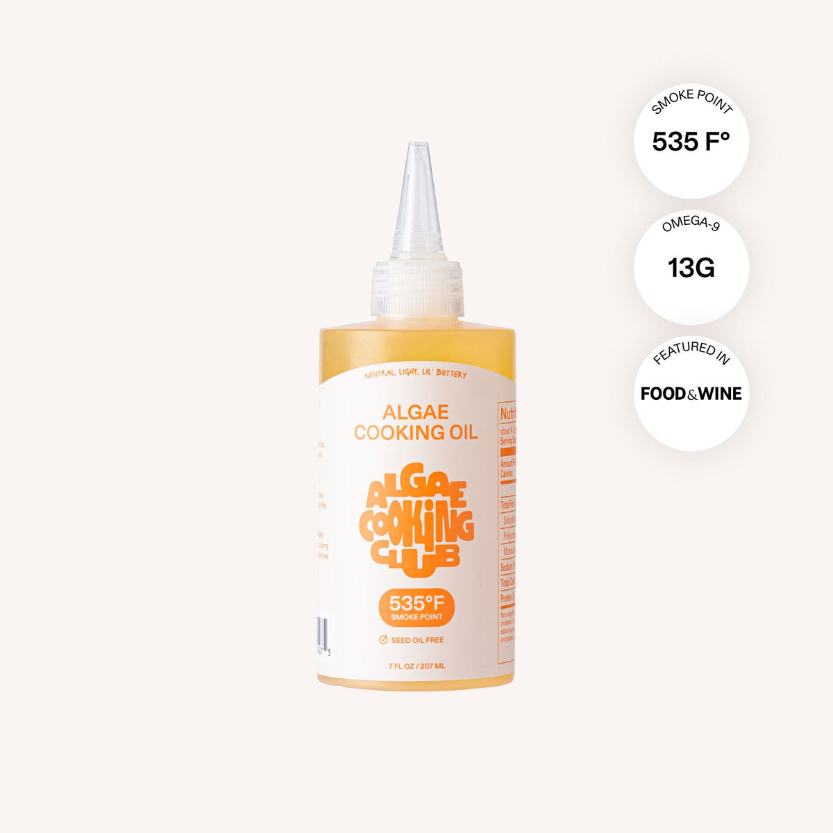 Algae Cooking Oil | Chef Bottle