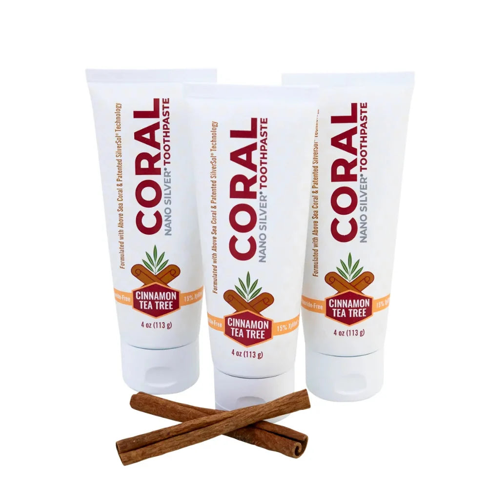 Nano Silver Cinnamon Tea Tree Toothpaste 3 Pack