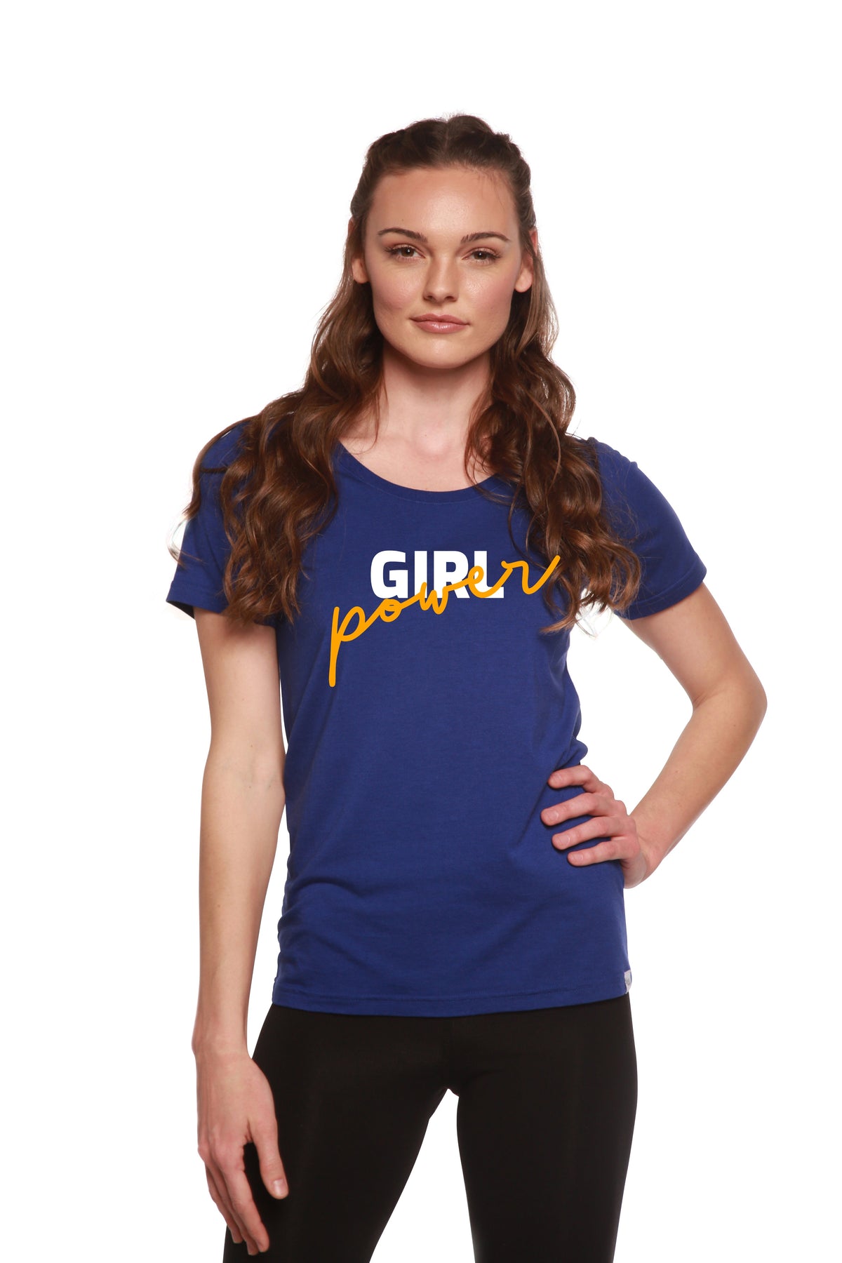 Girl Power Printed Women's Bamboo/Cotton Short Sleeve Scoop Neck T-Shirt