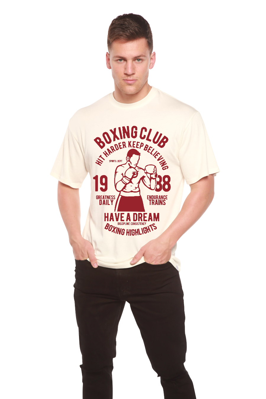 Boxing Club Men's Bamboo Viscose/Organic Cotton Short Sleeve Graphic T-Shirt