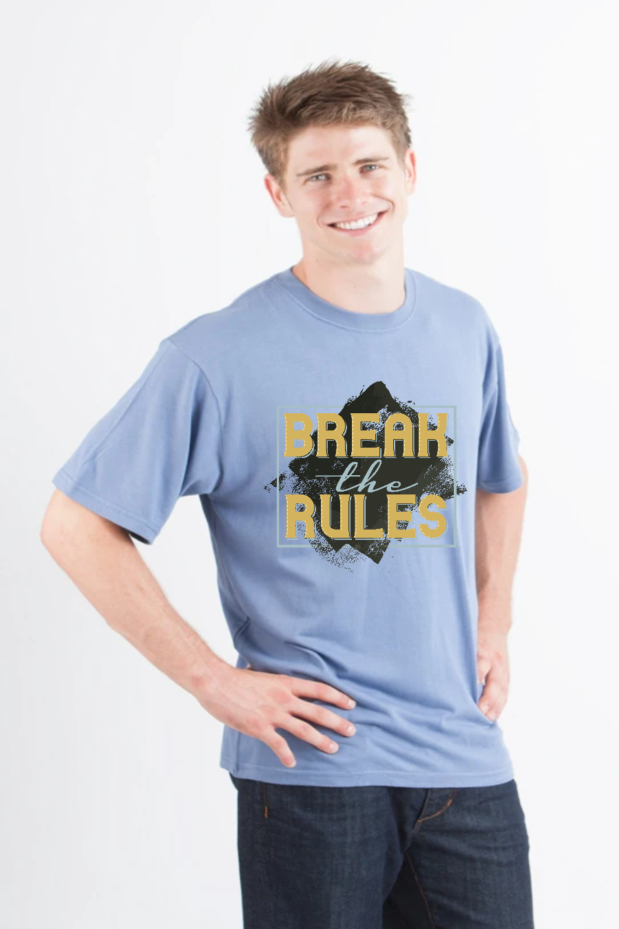 Break the Rules Men's Bamboo Viscose/Organic Cotton Short Sleeve Graphic T-Shirt