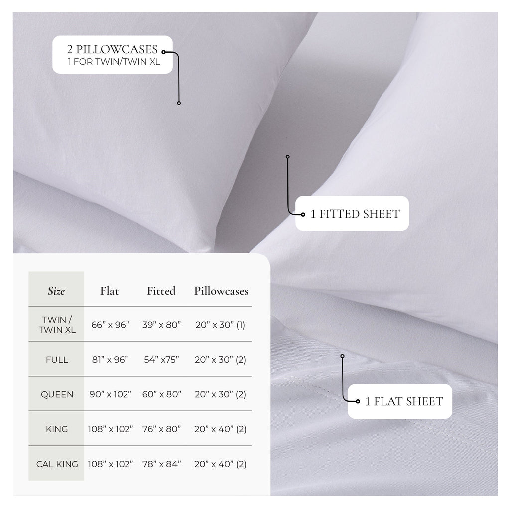 Viscose from Bamboo & Cotton Blend Jersey Knit Sheets