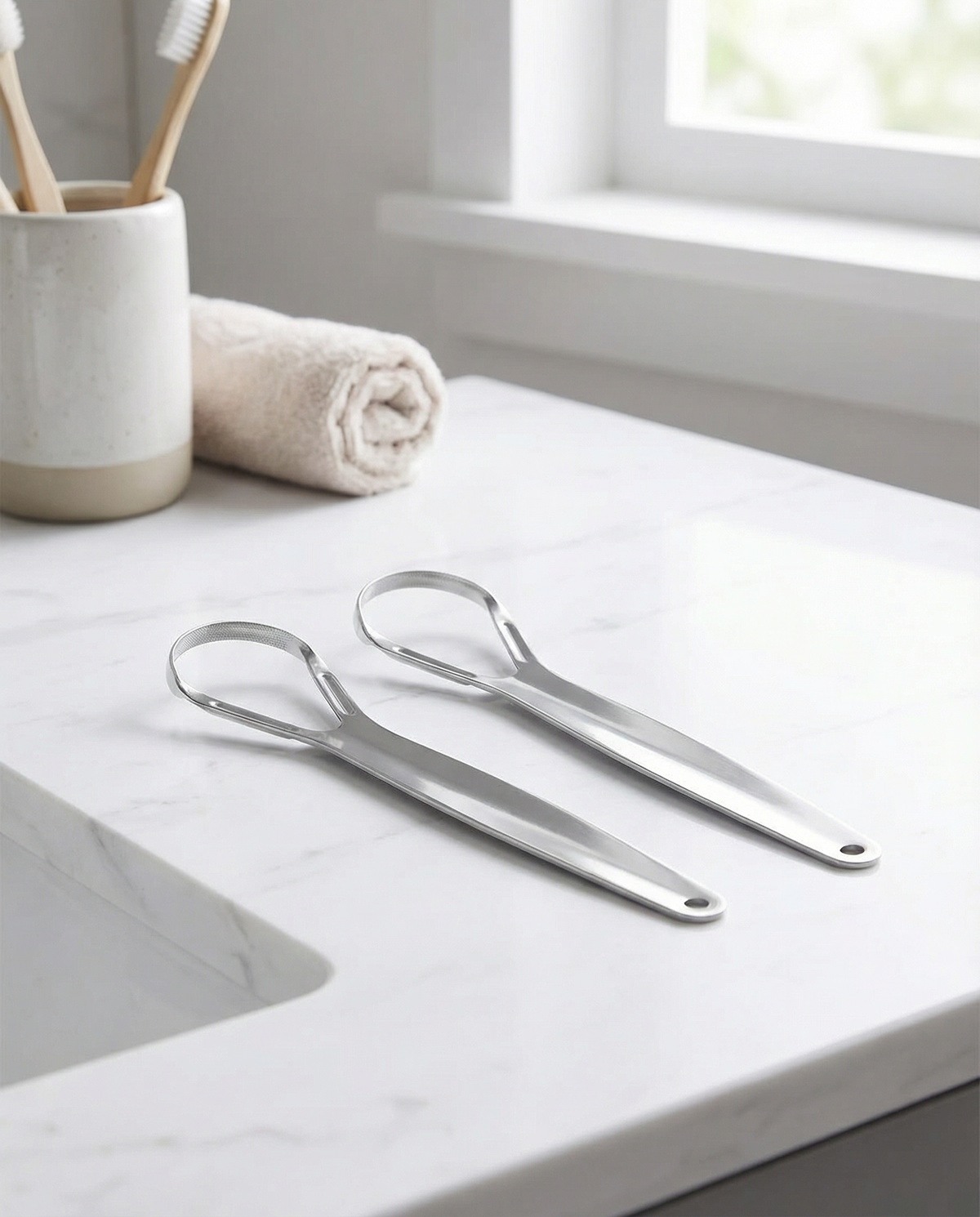 Tongue Scrapers (Stainless Steel)