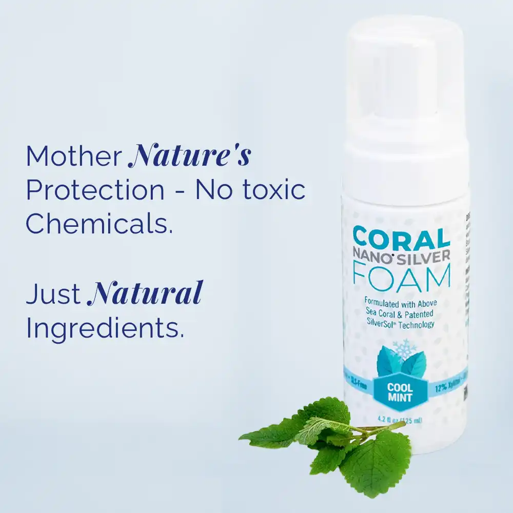 Fluoride Free Foaming Mint Toothpaste with Nano Silver & Xylitol